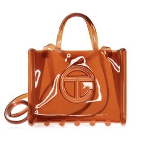 RARE telfar x melissa clear brown jelly bag